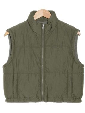 Thread & Supply Green Crop Lined Vest